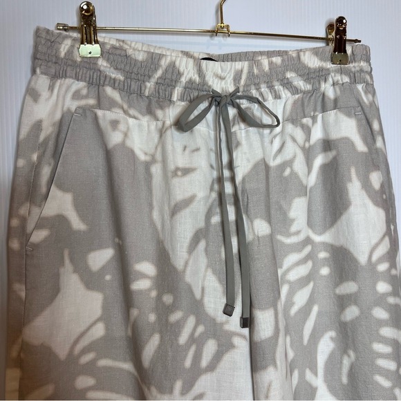 LAFAYETTE 148 100% Linen Tropical Print Wide‎ Leg Pants. Size Medium - Picture 4 of 8